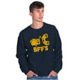thumbnail image 1 of BFFS Mac n Cheese Funny Best Friends Unisex Plus Fleece Graphic Sweatshirt Brisco Brands 2X, 1 of 5