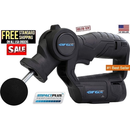 BFGun HyperDrive Percussive Therapy Muscle Massager Gun Stimulator - Real-Time Pain Relief Deep Tissue Shiatsu Trigger Point Sports Recovery Massager (X100)