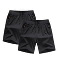 thumbnail image 1 of BFHHYA 2 Pack Big Boys Athletic Shorts Quick Dry Lightweight Shorts Teens Casual Elastic Waist Beach Board Short Size 7-15 Years, 1 of 4