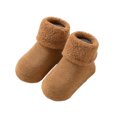 thumbnail image 1 of BFHHYA Boys Girls (6M-2Y) Boys Girls Fuzzy Slippers Floor Socks Non-Slip Thickened Warm Socks for Crawling & Walking Indoor Play & Home Use, 1 of 5