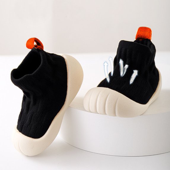 BFHHYA Baby Boy Girl First Walking Shoes Infant Non-Skid Indoor Elastic Sock Shoes Soft Sole Breathable Sneakers
