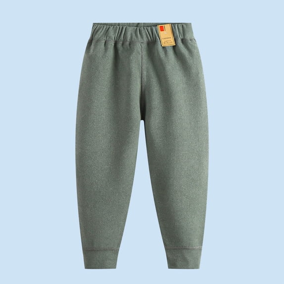 BFHHYA Boys Girls Fleece Lined Sweatpants Kids Straight Leg Elastic Waist Sweat Pants Fall Winter Casual Athletic Warm Jogger Pants