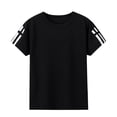 thumbnail image 1 of BFHHYA Boys Girls Quick Dry Athletic T-Shirts Color Block Crew Neck Short Sleeve Tees Kids Breathable Running Tops 3-14 Years, 1 of 6
