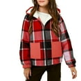 thumbnail image 1 of BFHHYA Boys Girls Sherpa-lined Plaid Hoodie Kids Teen Fall Winter Zip-Up Casual Hooded Jacket Long Sleeve Outerwear with Pockets for Playdates (4-15Y), 1 of 5