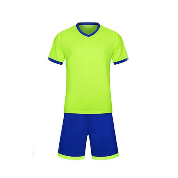BFHHYA Boys Soccer Jersey Set Short Sleeve Athletic T-Shirt and Shorts Sets 2 Piece Football Team Sets for Boys Szie 4-13 Years
