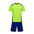 thumbnail image 1 of BFHHYA Boys Soccer Jerseys Sets Color Block Short Sleeve Shirt Casual Shorts Set Training Uniform Outfits 2PCS Size 4-13 Years, 1 of 4