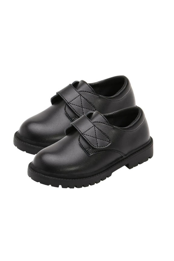 Boys' Uniform School Dress Shoes Leather Formal Casual Slip-On Shoes Soft-Sole Flats for School Classes & Weekend Casual Outings