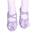 thumbnail image 1 of BFHHYA Girls' Ballet Shoes (Toddler/Junior/Big Kid) Canvas Soft Flat Non-Slip Dance Practice Slippers with Bow for Yoga & Gymnastics, Daily Training, 1 of 3