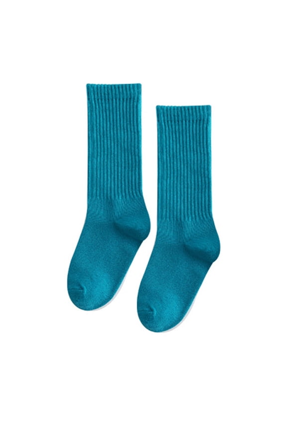 Girls Boys Mid-calf Socks Kids Toddler Baby School Uniform Sock Cotton Long Socks Seamless Dress Sock 2-12 Years