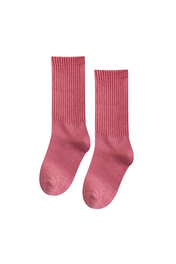 Girls Boys Mid-calf Socks Kids Toddler Baby School Uniform Sock Cotton Long Socks Seamless Dress Sock 2-12 Years