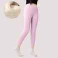 thumbnail image 1 of BFHHYA Girls High-Waisted Sherpa Thermal Legging Kids Winter Warm Base Layer Pants Elastic-Waist Comfortable Loungewear Pants for Daily Layering (2-15Y), 1 of 7