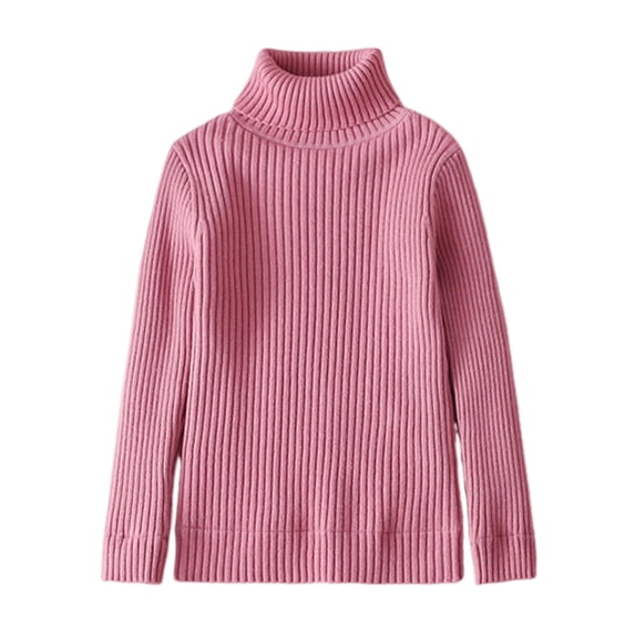 BFHHYA Girls Turtleneck Sweater Knit Base Layer Long Sleeve Warm Inner Wear for Fall/Winter Daily Layering & Indoor Gatherings (1-13Y)
