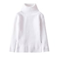thumbnail image 1 of BFHHYA Girls Turtleneck Sweater Knit Base Layer Long Sleeve Warm Inner Wear for Fall/Winter Daily Layering & Indoor Gatherings (1-13Y), 1 of 2
