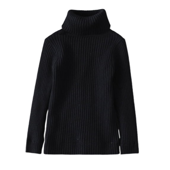BFHHYA Girls Turtleneck Sweater Knit Base Layer Long Sleeve Warm Inner Wear for Fall/Winter Daily Layering & Indoor Gatherings (1-13Y)