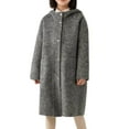 thumbnail image 1 of BFHHYA Girls Wool-Blend Trench Coat Button-Down Hooded Long Peacoat Long Sleeve Fall Winter Outerwear with Pockets for Weekend Brunch (5-14Y), 1 of 3