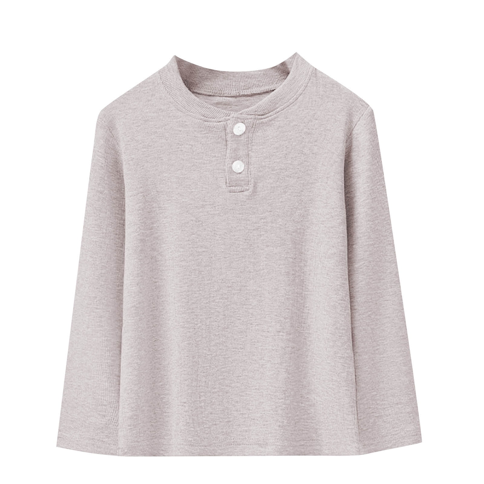 BFHHYA Kids (1-15Y) Long Sleeve Base Layer Top Boys Girls Button