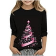 thumbnail image 1 of BFHHYA Kids' Boys Girls Christmas T-Shirt - Christmas Tree Printed 3/4-Sleeve Crew Neck Top for Daily Holiday Wear (3-12Y), 1 of 5