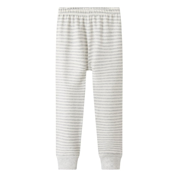 BFHHYA Kids' Boys Girls Striped Warm Lounge Pants Elastic-Waist Cuffed Sleep Pants for Fall Winter Homework Time & Lazy Weekends (4-15Y)