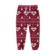 thumbnail image 1 of BFHHYA Kids' Christmas Printed Sweatpants Boys Girls Fleece Elastic-Waist Drawstring Cuffed Joggers Casual Sports Pants (2-13Y), 1 of 3