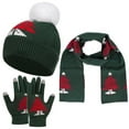 thumbnail image 1 of BFHHYA Kids' Christmas Warm Set Xmas Printed Beanie Scarf & Gloves Set for Boys & Girls Fleece-Lined Winter Hat Gift Set for Holiday Gatherings (2-8Y), 1 of 5