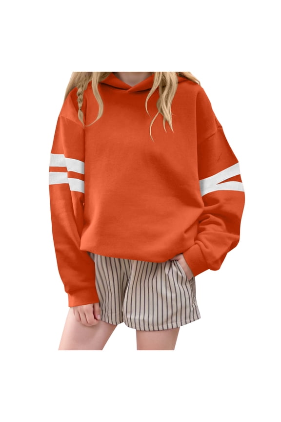 Kids Colorblock Crew Neck Sweatshirt Boys Girls Loose Long Sleeve Pullover Solid Color Casual Athletic Top for Fall Winter Lazy Weekends(3-14Y)