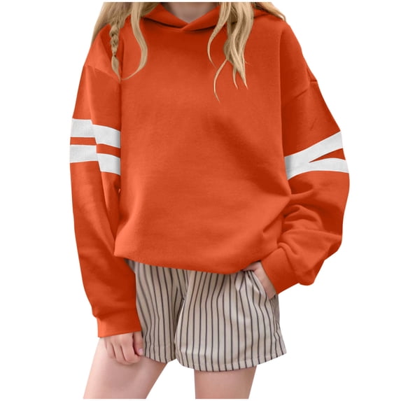 BFHHYA Kids Colorblock Crew Neck Sweatshirt Boys Girls Loose Long Sleeve Pullover Solid Color Casual Athletic Top for Fall Winter Lazy Weekends(3-14Y)