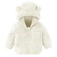 thumbnail image 1 of BFHHYA Kids' Flannel Fleece Hooded Jacket Boys & Girls Bear-Ear Warm Full Zip Coat Loose Casual Cute Outerwear for Winter Outings & Lounging, 1 of 8