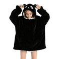 thumbnail image 1 of BFHHYA Kids Fleece Blanket Hoodie Wearable Blanket Cute Cartoon Robe Comfy Oversized Sweatshirt With Pocket Gifts for Boys Girls, 1 of 3