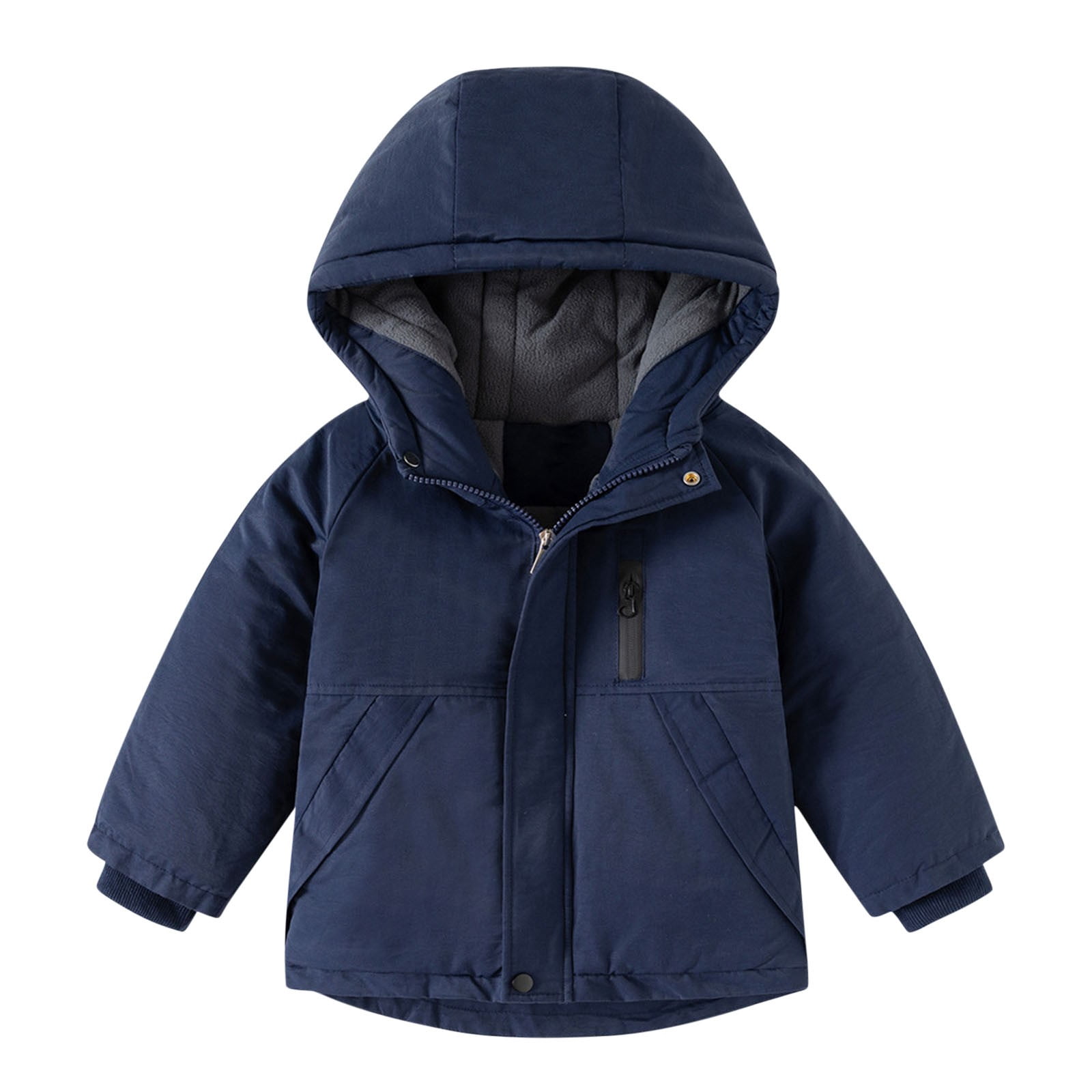 BFHHYA Kids' Quilted Hooded Jacket for Boys & Girls Fleece-Lined Warm ...