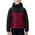 thumbnail image 1 of BFHHYA Teens & Kids Lightweight Puffer Winter Jacket Boys Girls Colorblock Zip-Up Hooded Coat Warm Outerwear with Zipper Pockets,for Holiday Trips(8-17Y), 1 of 8