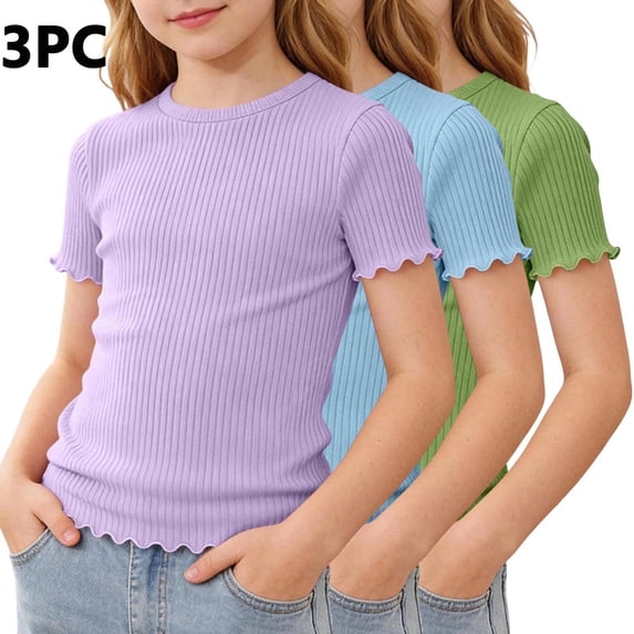 Short Sleeve Crew Neck Knit Tee w/ Rib Trim (Liverpool)
