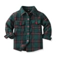 thumbnail image 1 of BFHHYA Toddler Kids' Classic Plaid Shirt Long Sleeve Button Down Casual Shirt for Boys & Girls Collared Fashion Top for Family Gatherings (1-9Y), 1 of 9