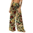 thumbnail image 1 of BFHHYA Women Chiffon Boho Pants UPF 50+ Sun Protection Fashion Print Wide Leg Pants Lightweight Summer Beach Pant, 1 of 6
