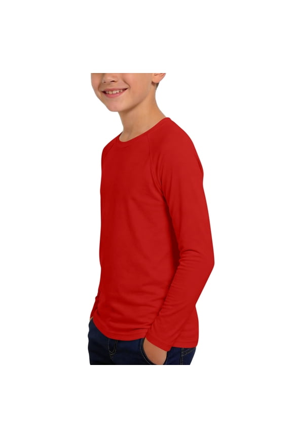 Youth Quick Dry Shirts UPF 50+ Sun Protection Long Sleeve Crew Neck Tops Boys & Girls Lightweight Athletic T-Shirts 5-14 Y