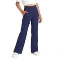thumbnail image 1 of BFHHYA Youth Yoga Pants Stretchy High Waisted Flare Leggings Casual Bootcut Leggings Pants with Pockets for Girls Size 6-15 Years, 1 of 7