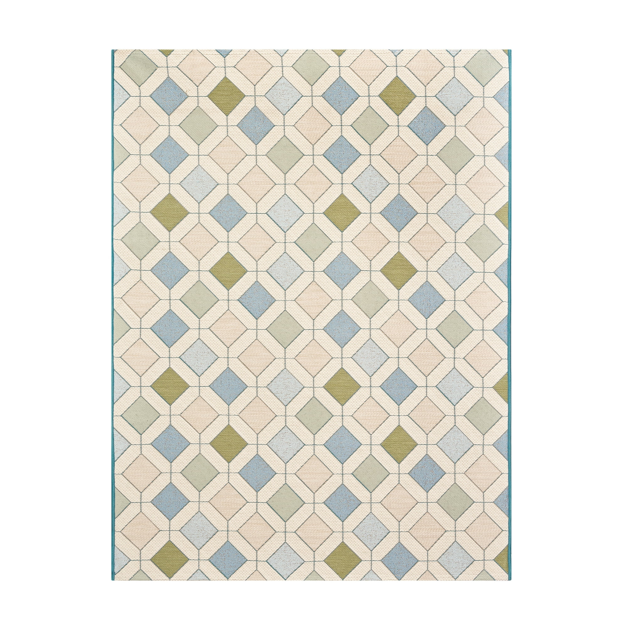 Beautiful 5' x 7' Tiles Outdoor Rug by Drew Barrymore