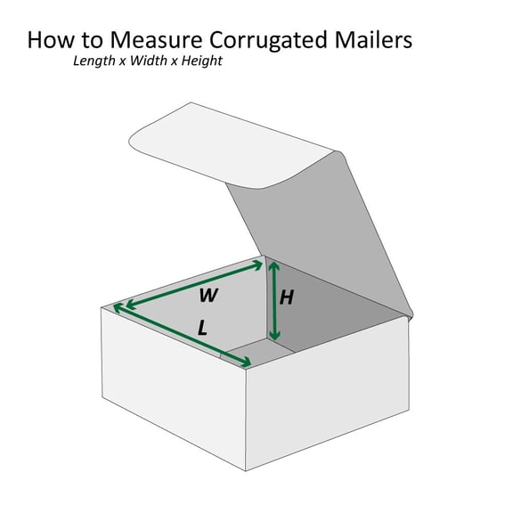 BFM753 Corrugated Cardboard Mailers, 7 x 5 x 3 Inches, Tuck Top One-Piece, Die-Cut Shipping Cartons, Small White Mailing Boxes (Pack of 50)
