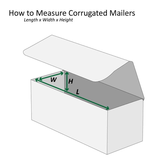 BFM943 Corrugated Cardboard Mailers, 9" x 4" x 3", Tuck Top One-Piece, Die-Cut Shipping Cartons, Medium Mailing Boxes, 3" Height, 9" Length, 4" Width, White (Pack of 50)