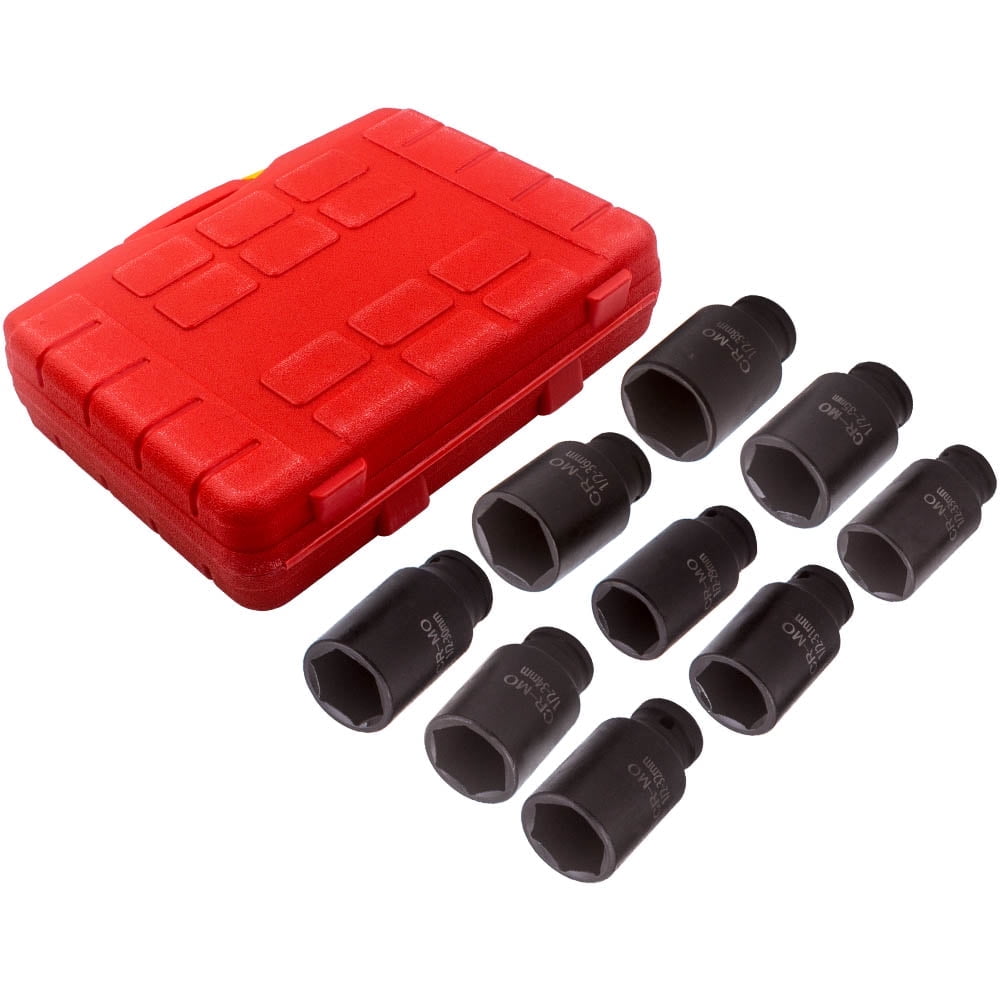 BFO 9pc Deep Impact Axle Hub Nut Socket Sets 1/2" Drive 29 30 31 32 33 34 35 36 38mm