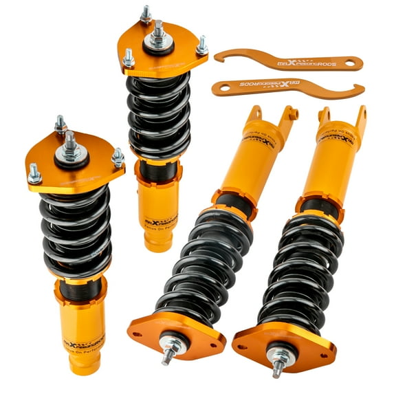 BFO Coilover Strut Kit for Infiniti AWD M35x M45x 2006-2010 fit Infiniti G35x 2003-2008 G37x 2008-2013 Height Adjustable Twin-tubes Coil Spring Shock Absorber Lowering Kit Gold