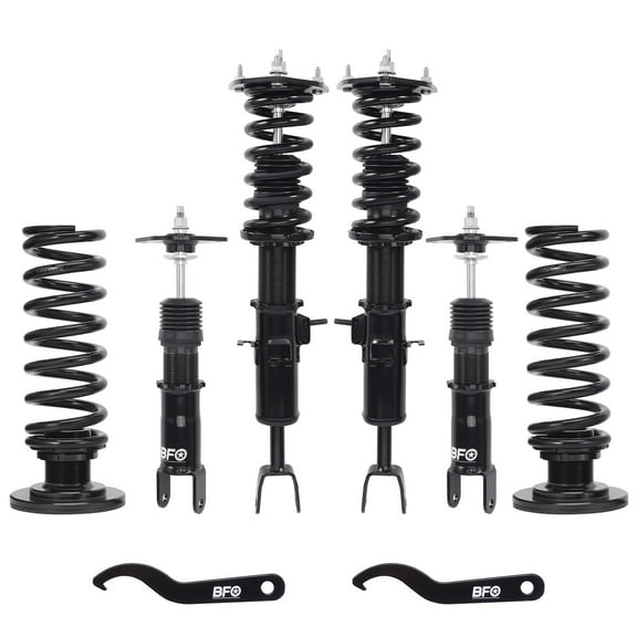 BFO Coilovers for Nissan 350Z RWD 2003-2008, for Infiniti G35 RWD 2003-2007, Height Adjustable Coilovers Suspension Kit, Preset Damping Shock Absorber Struts, Lowering Kit Black