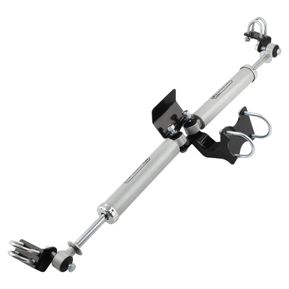 BFO Dual Steering Stabilizer for Jeep Wrangler JK JKU 2007-2018, 2"+ Lift, OEM 97144602, Front, Powder-Coated, Improves Handling & Control