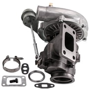 BFO Universal Turbo Turbocharger T3 T4 T04E A/R .50 A/R .63 V-band Oil for 1.5-2.5L Fits select 2012-2014 HONDA ACCORD EXL, 2006 TOYOTA COROLLA CE/LE