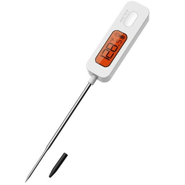 BFOUR Meat Thermometer, Instant Read Wireless Cooking Thermometer for Milk, Kitchen, Grill,White