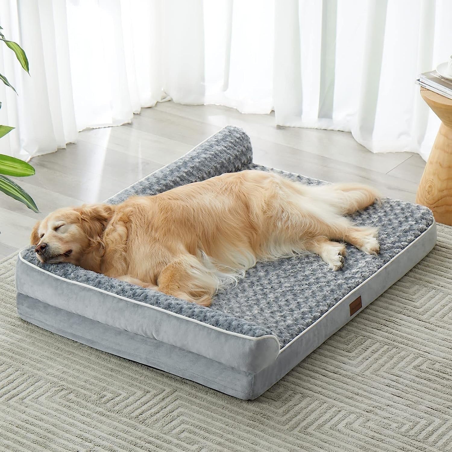 BFPETHOME Orthopedic Dog Beds for Large Dogs-Waterproof Sofa Dog Bed with Removable Washable Cover, Large Dog Bed with Waterproof Lining and Nonskid
