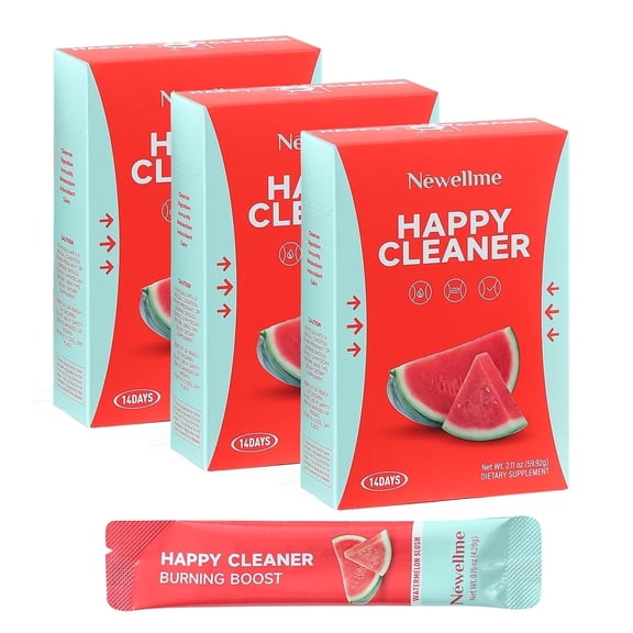 BFQN Happy Cleaner-Watermelon Powder, Probiotics,Prebiotic & Probiotic Powder, Organic Fiber, Sugar Free, Herbs for Bloat, Gut Health, Digestive Health for Men Women (42days, Watermelon)