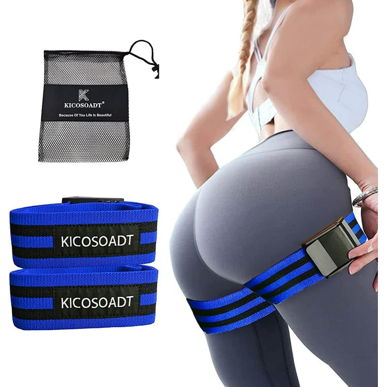 BFR Booty Bands for Women Glutes Hip Building Resistance Bands for Glutes Butt Lift Best Fabric Leg Bands Assist in Exercise Shape and Adjust Your Glute Blue BFR Booty Bands For Women