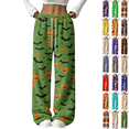 thumbnail image 1 of BFRGSIJ Halloween Lounge Pants for Women Soft Fleece Baggy Wide Leg Sleep Pajamas Spooky Season Festive Casual Fall Sleepwear L, 1 of 7