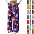 thumbnail image 1 of BFRGSIJ Halloween Lounge Pants for Women Soft Fleece Baggy Wide Leg Sleep Pajamas Spooky Season Festive Casual Fall Sleepwear S, 1 of 7