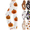 thumbnail image 1 of BFRGSIJ Women's Halloween Pajama Pants Baggy Wide Leg Drawstring Sleep Pants with Pockets Casual Loungewear Sleep Bottoms 3XL, 1 of 6